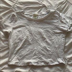 white crop top